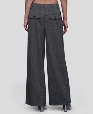 Women's Straight Wide-Leg Trousers