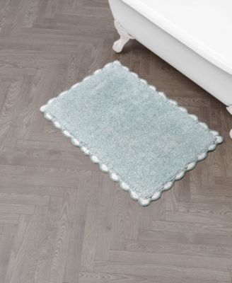 Heathered Crochet Border Cotton Bath Rug, 20" x 32"
