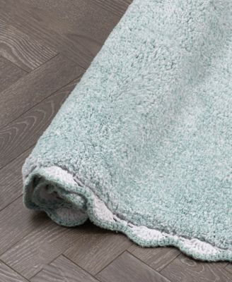 Heathered Crochet Border Cotton Bath Rug, 20" x 32"