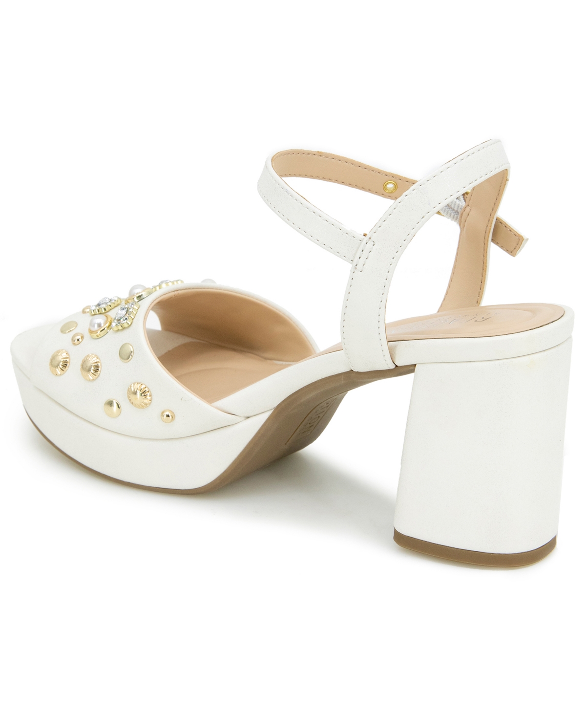 Kenneth Cole Reaction Women's Remina Charm Platform Sandals In White