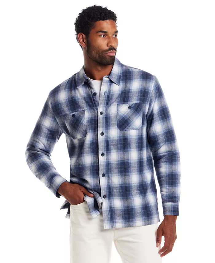 Men's Sherpa-Lined Flannel Shirt Jacket - thumbnail 6