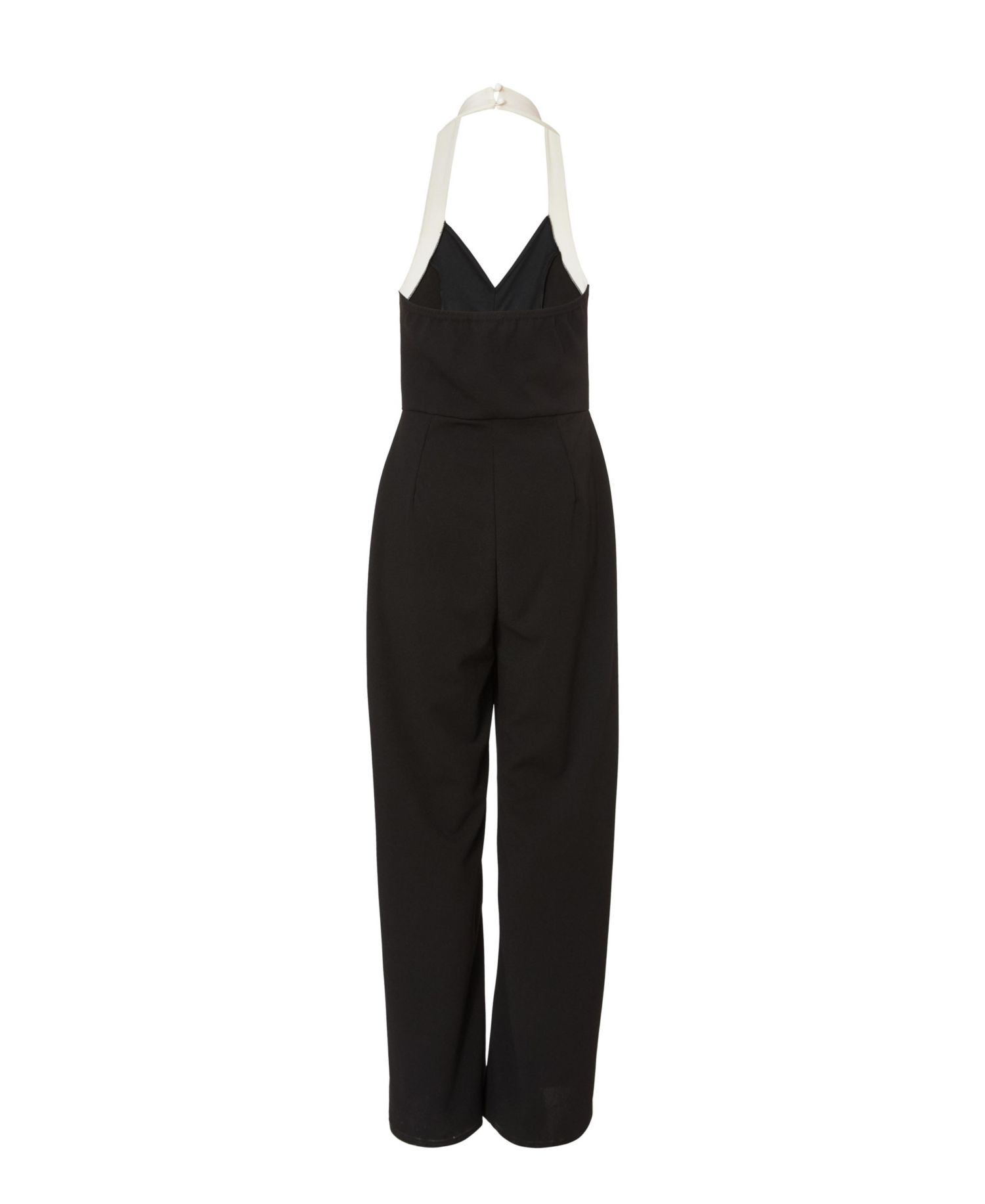 Women's Halterneck Jumpsuit - Black