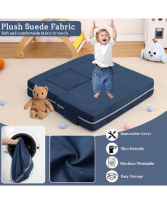 Kids Couch 3PCs Modular Kids Play Couch, Toddler Couch Kids Convertible Sofa Foam Floor Sofa