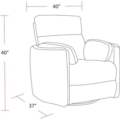 fabric cover Mega Grey Power Swivel Glider Recliner Two Pack