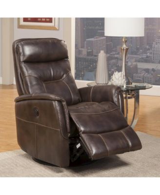 Gemini - Truffle Power Swivel Glider Recliner