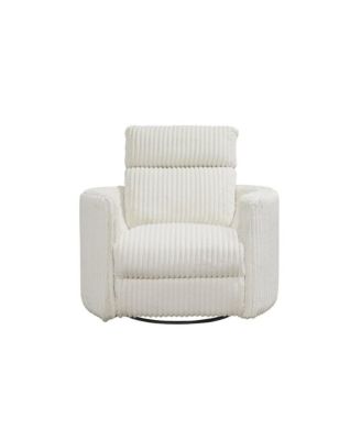 Mega Ivory Swivel Power Glider Recliner