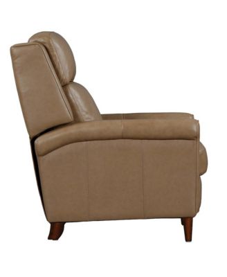 1 piece Top Grain Leather Lotus Cream Power High Leg Recliner chair