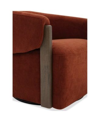  1 Pc  Island Rust Fabric  Swivel Feature  Accent Chair