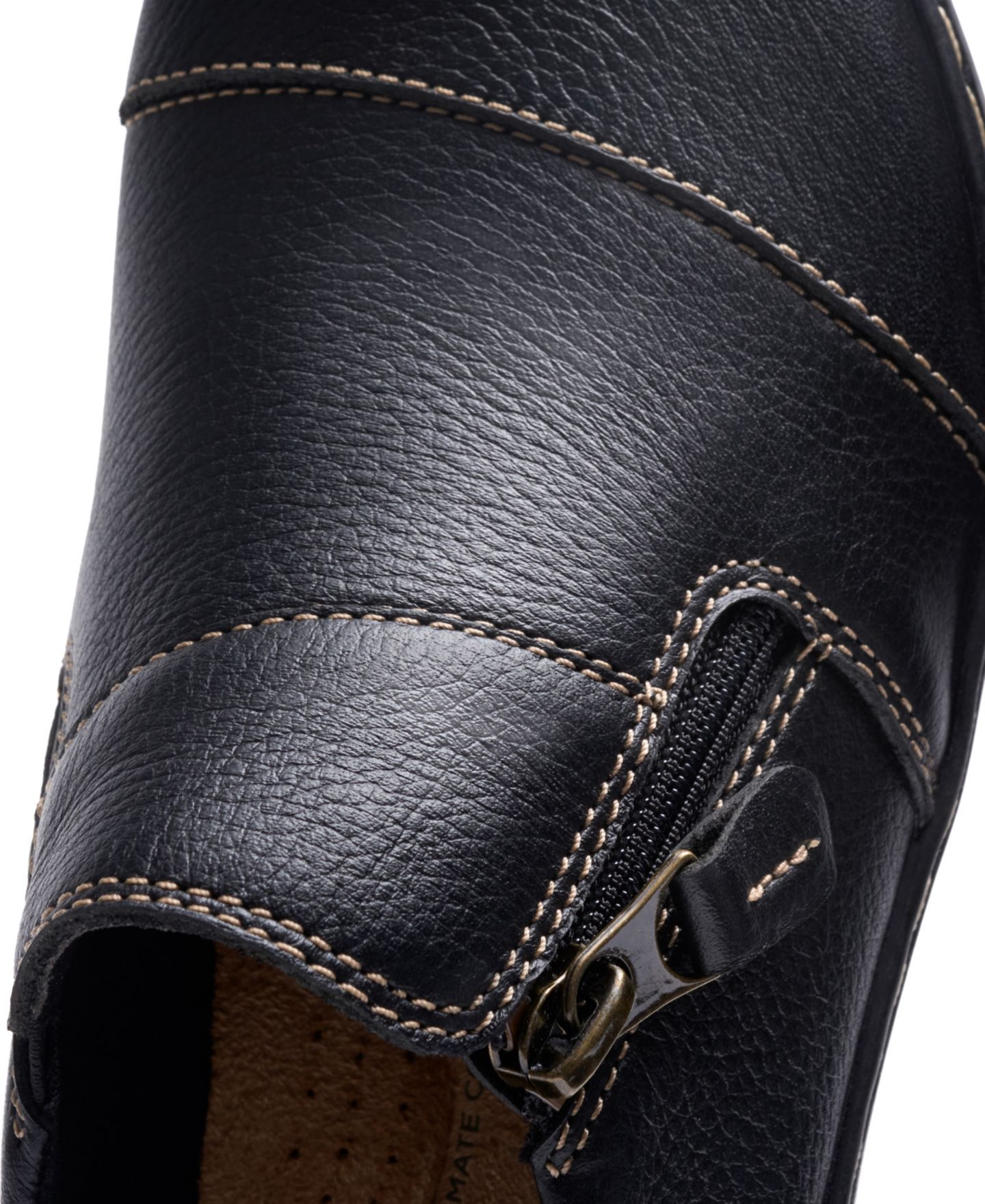 Женские балетки Clarks Cora Harbor на молнии, цвет: Чёрный — фото 11