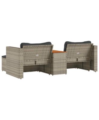 Garden Sofa Set Grey PE Rattan Modular Garden Sofa Set