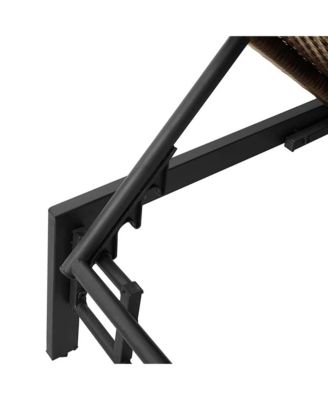 Sun Lounger with Cushion Brown Poly Rattan