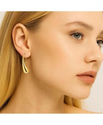 Isabella Eternal Drops Dainty Teardrop Dome Earrings