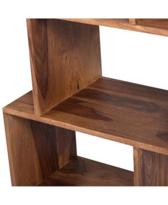 Urban Solid Sheesham Wood 6 Shelf Bookcase, Natural