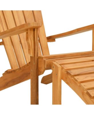 Garden Adirondack Chair With Footrest Teak Solid teak wood Standard
