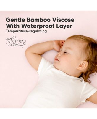 2pk Isla Waterproof Mini Crib Sheets for Boy, Girl, Soft Pack and Play Sheets for Graco Pack and Play Mattress