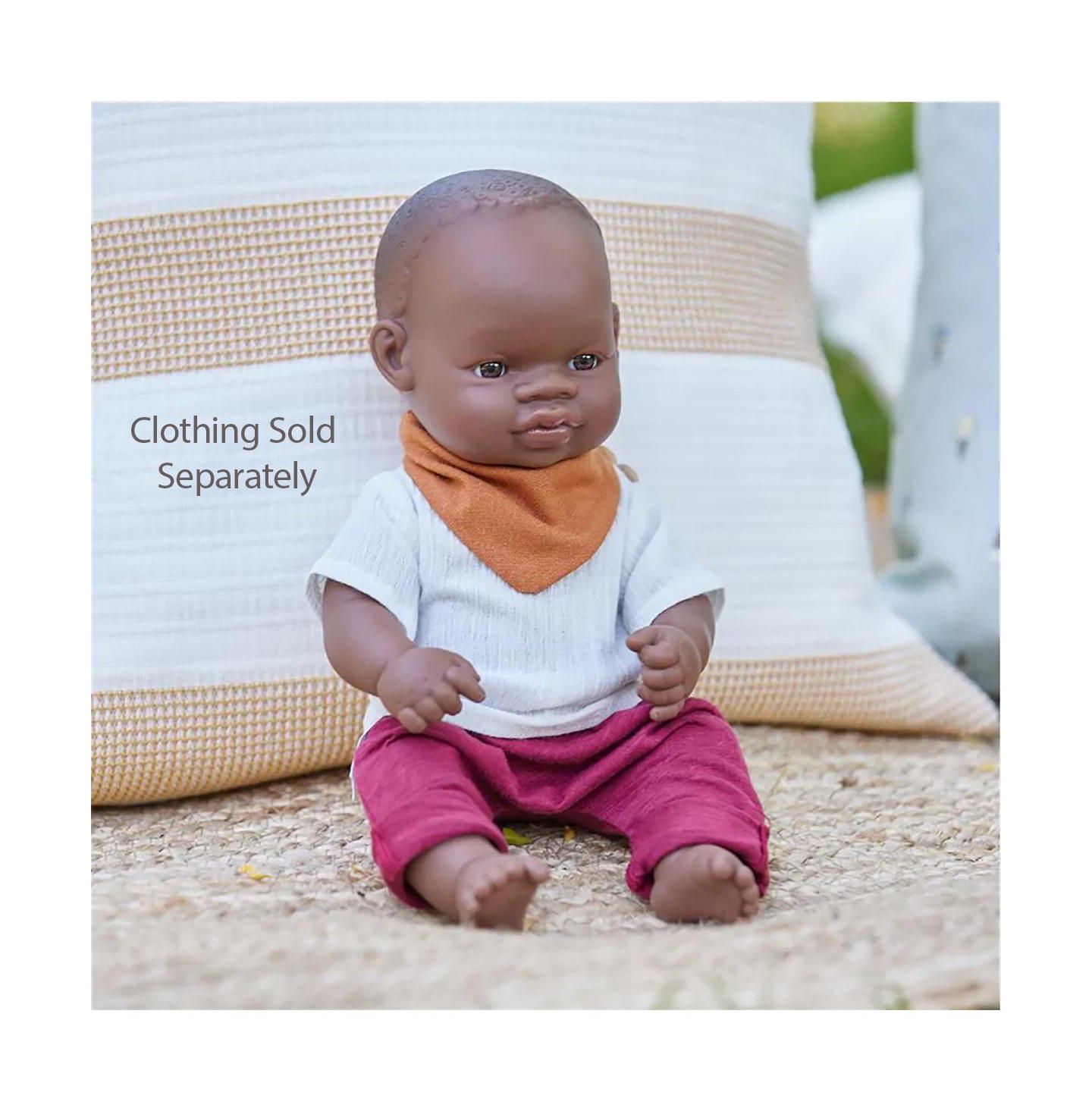 Детская кукла MINILAND 12 5/8" Anatomically-Correct, Vanilla-Scented Baby Doll, Ages 10 months+, цвет: Dark Skin — фото 2