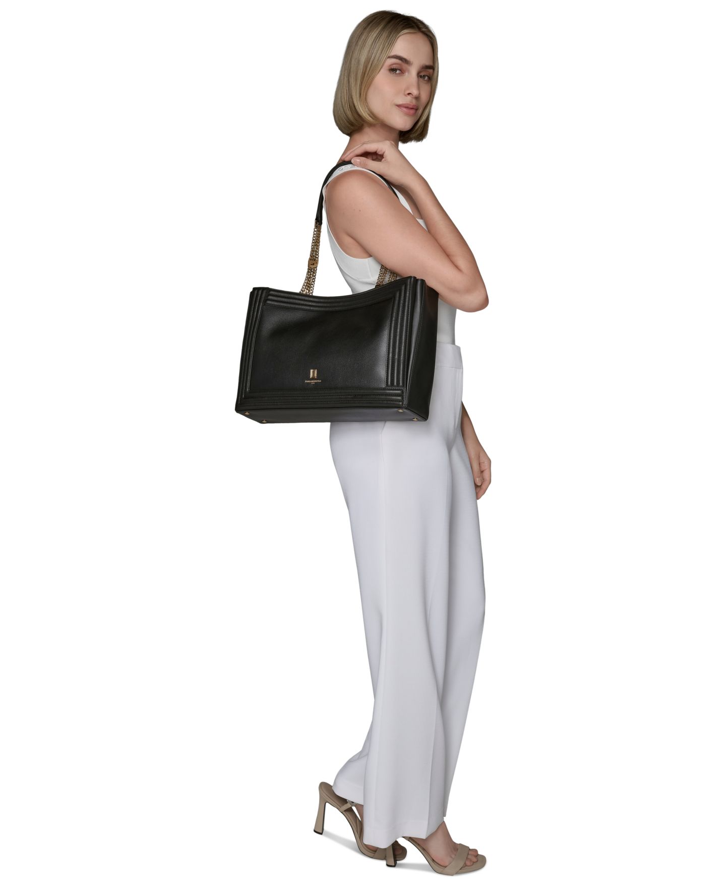 Женская сумка KARL LAGERFELD PARIS Josephine Leather Tote Handbag — фото 7