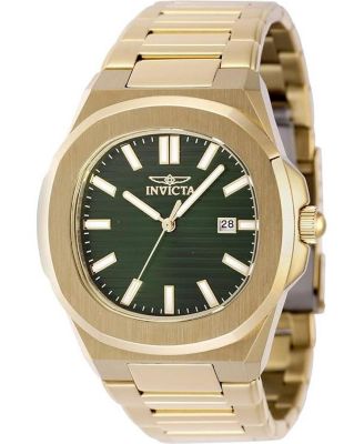 Men's 48518 Speedway Quartz 3 Hand Green Dial Watch