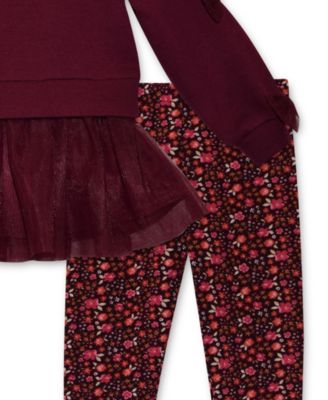 Baby Girls 2-Piece Long Sleeve Top and Pants Set