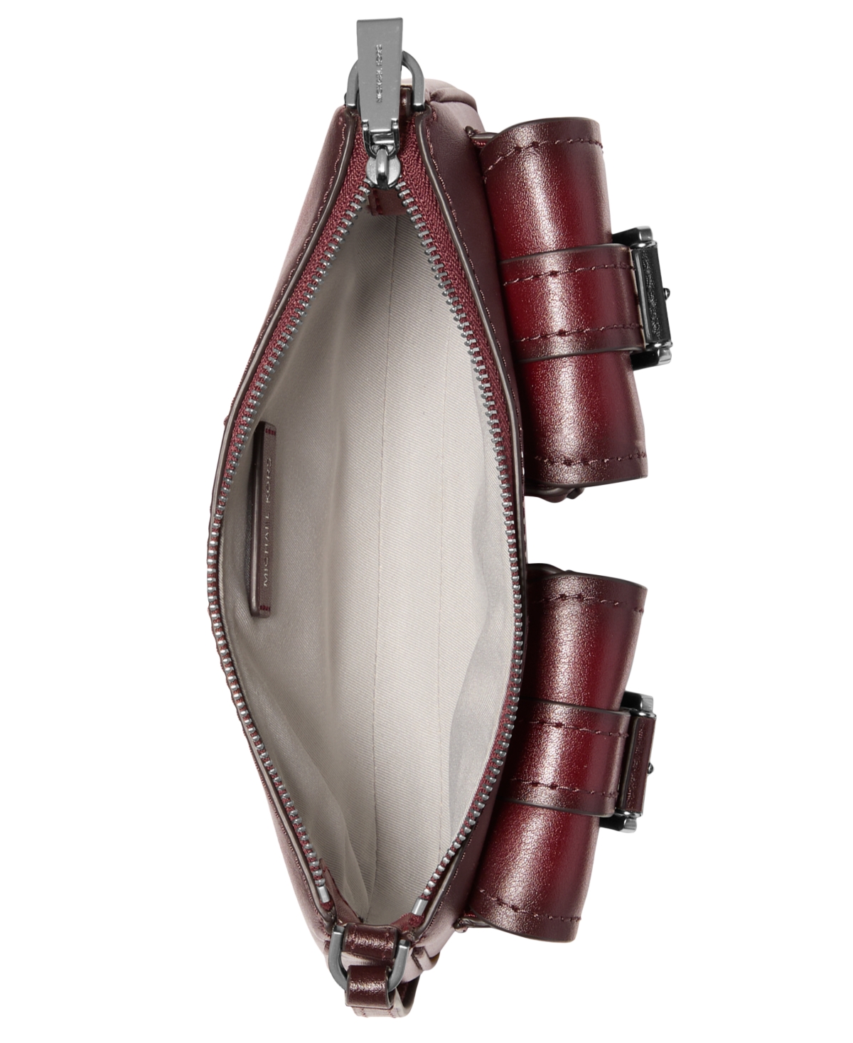 Michael Kors Zoe Small Convertible Pouchette Bag In Burgundy