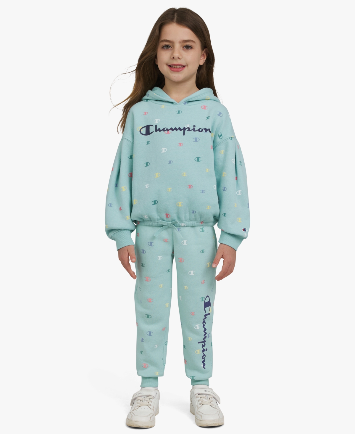 Champion Girls 4-6x 2-piece Pull-on Hoodie And Joggers Set In Blue