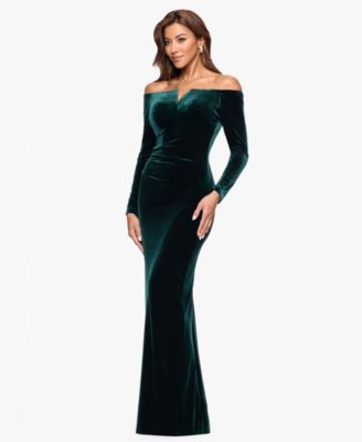 Velvet Off-The-Shoulder Gown