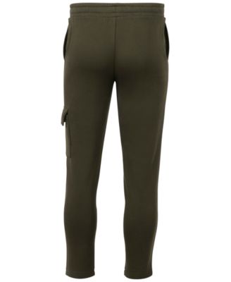 Men's Regular-Fit Logo Embossed Fleece Cargo Pants