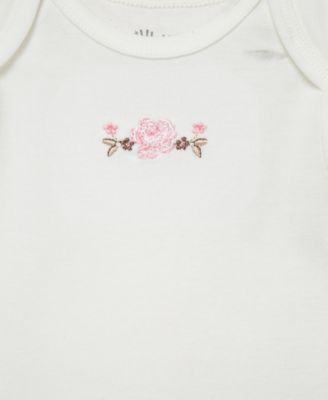 Baby Girls 3-Pack Vintage Rose Bodysuits