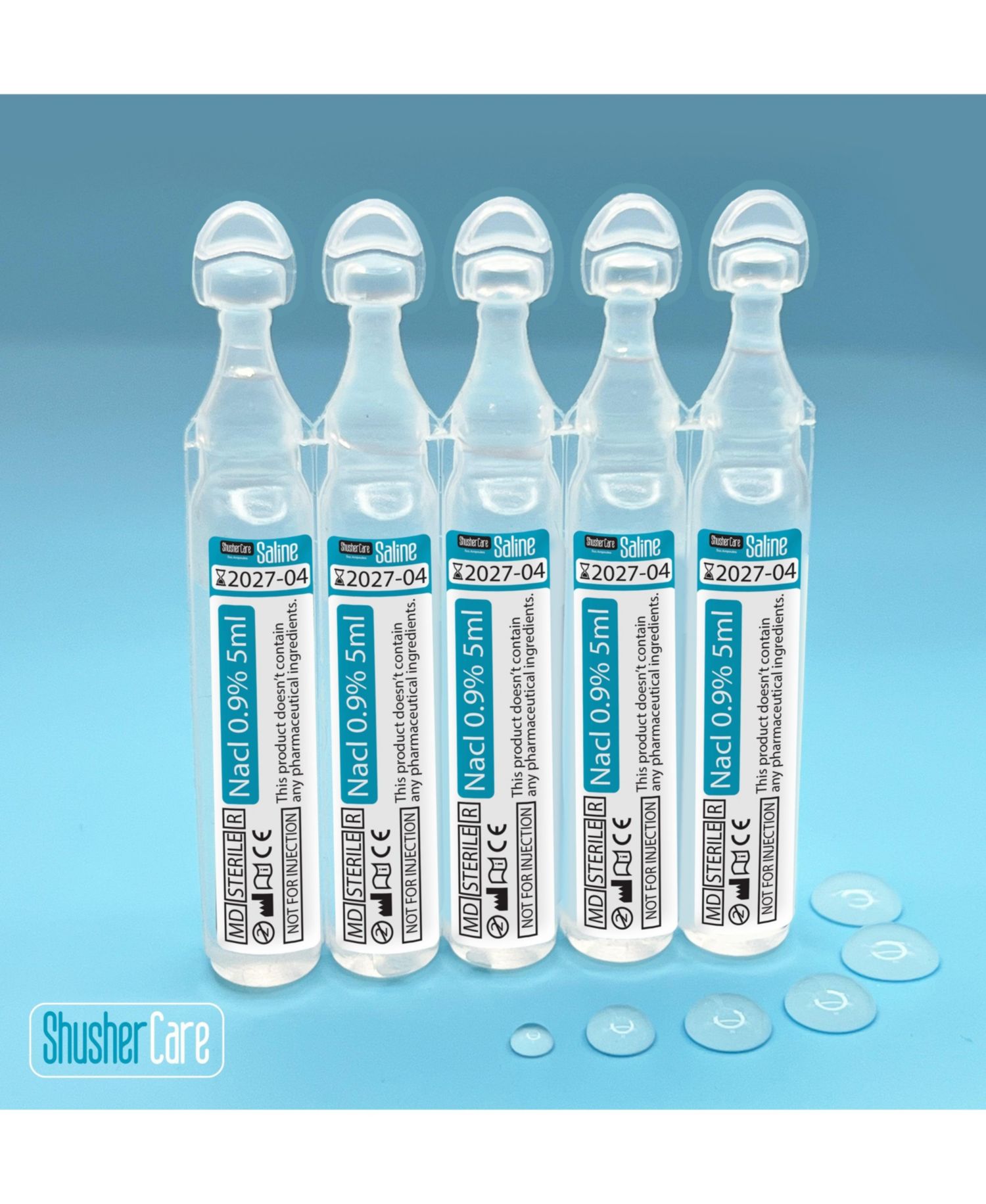 Shusher Care Saline Ampoules - 50Ct