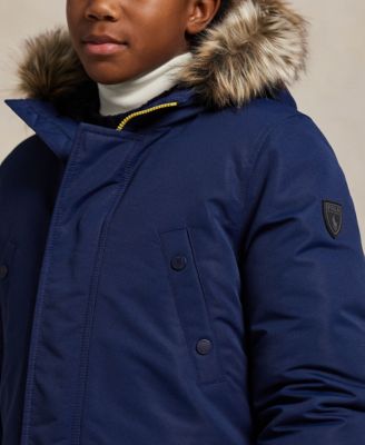 Big Boys Faux-Fur-Trim Down Parka