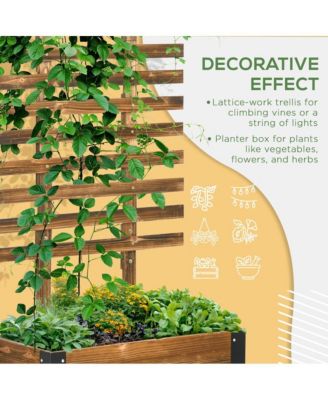 Outsunny Raised Garden Bed with Trellis