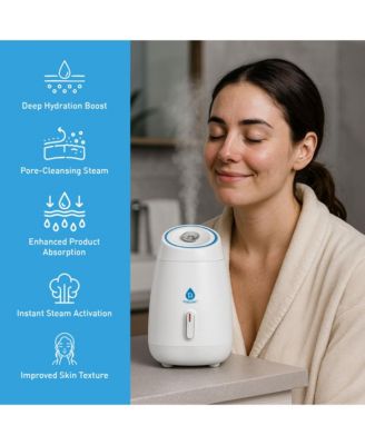 Complete At-Home Facial Spa Bundle – Facial Steamer, 7-in-1 LED Light Therapy Device & Hydrocolloid Pimple Patches