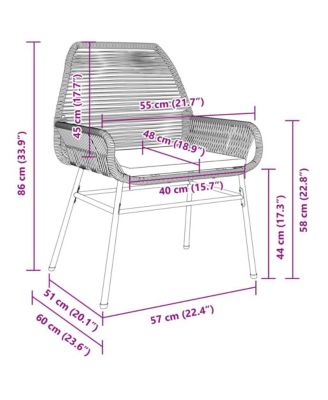 Garden Chair Brown PE rattan UV-resistant materials Garden Chair