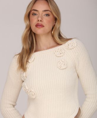 Women's Boat Neck Ribbed Sweater