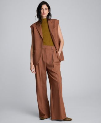 Women's Large Chevron Stitch Tank Sweater