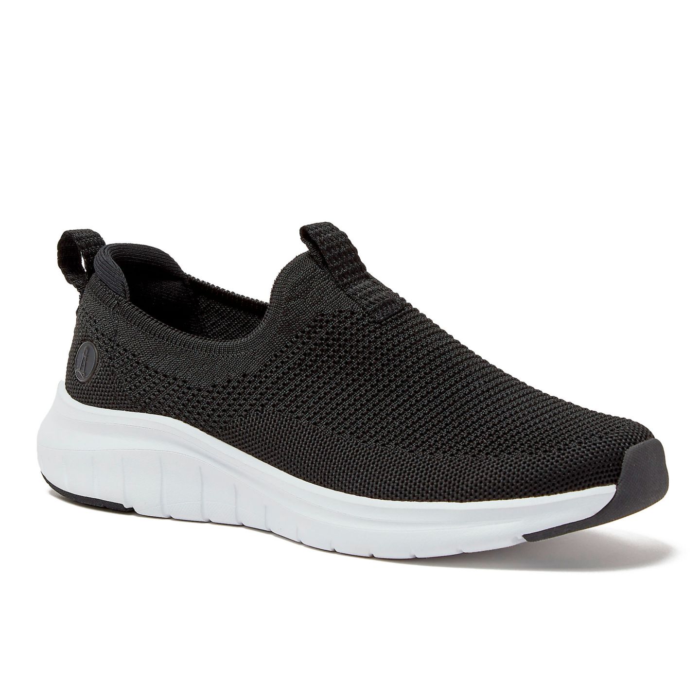 Женские кроссовки Lands' End Casual Knit Slip On, цвет: Чёрный — фото 1