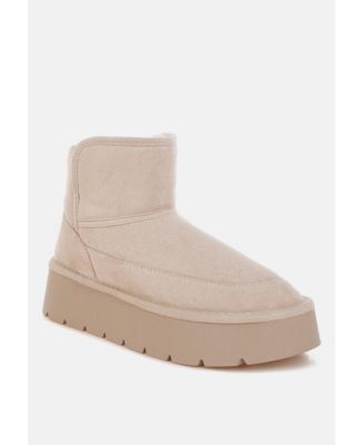 Womens Chunky Heeled Snow s Boot