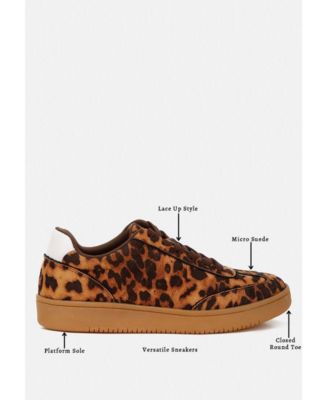 Womens Prowler Leopard Chunky Sneakers
