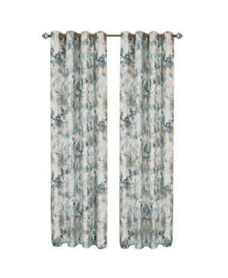 Country Living 100% Thermal Lined Grommet Top Floral Room Darkening Curtains