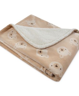 Baby Boys' and Girls' Bear Graphic Plush Blanket
