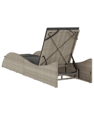 Patio Sun Lounger Light gray