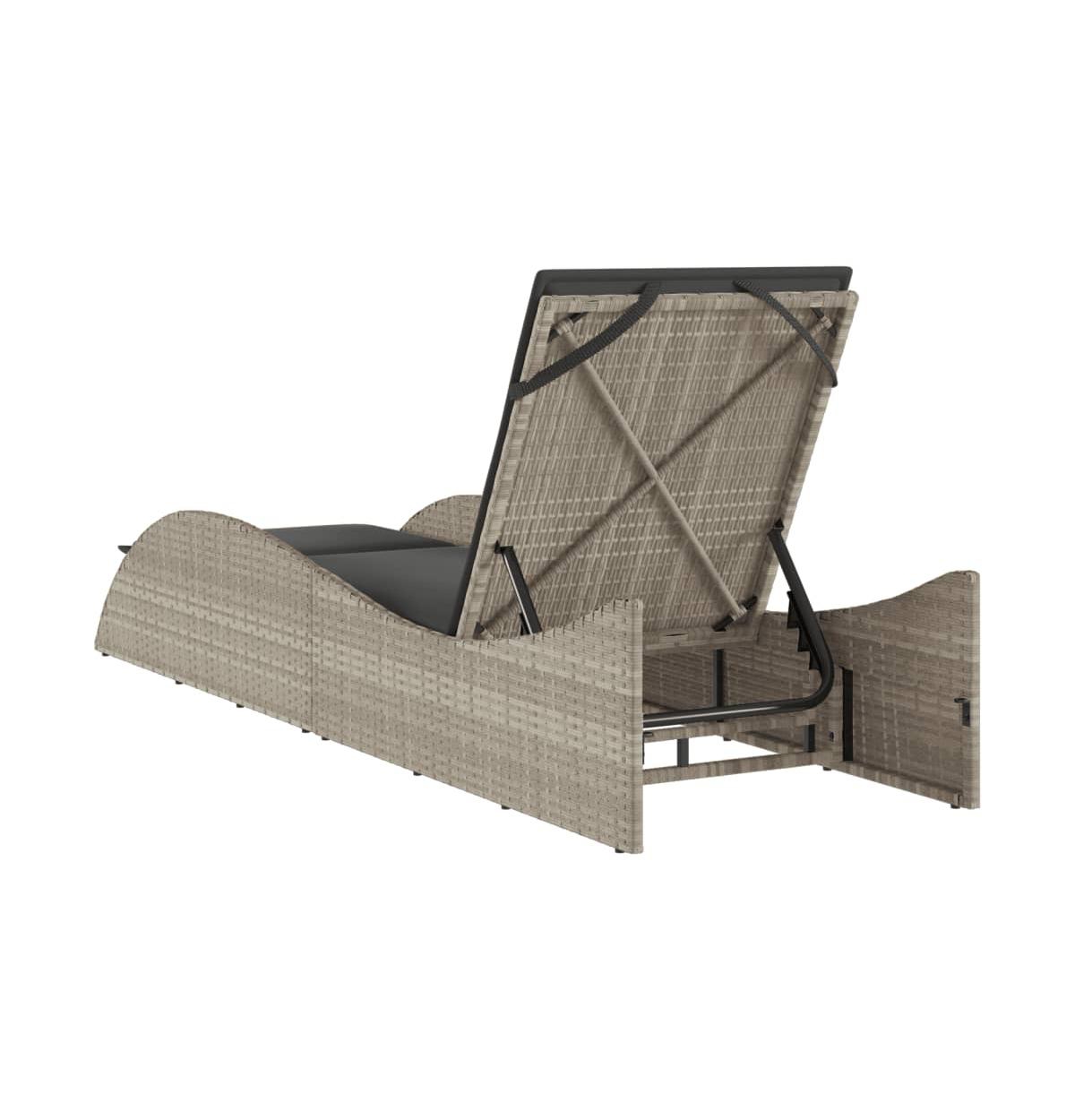 Patio Sun Lounger Light gray