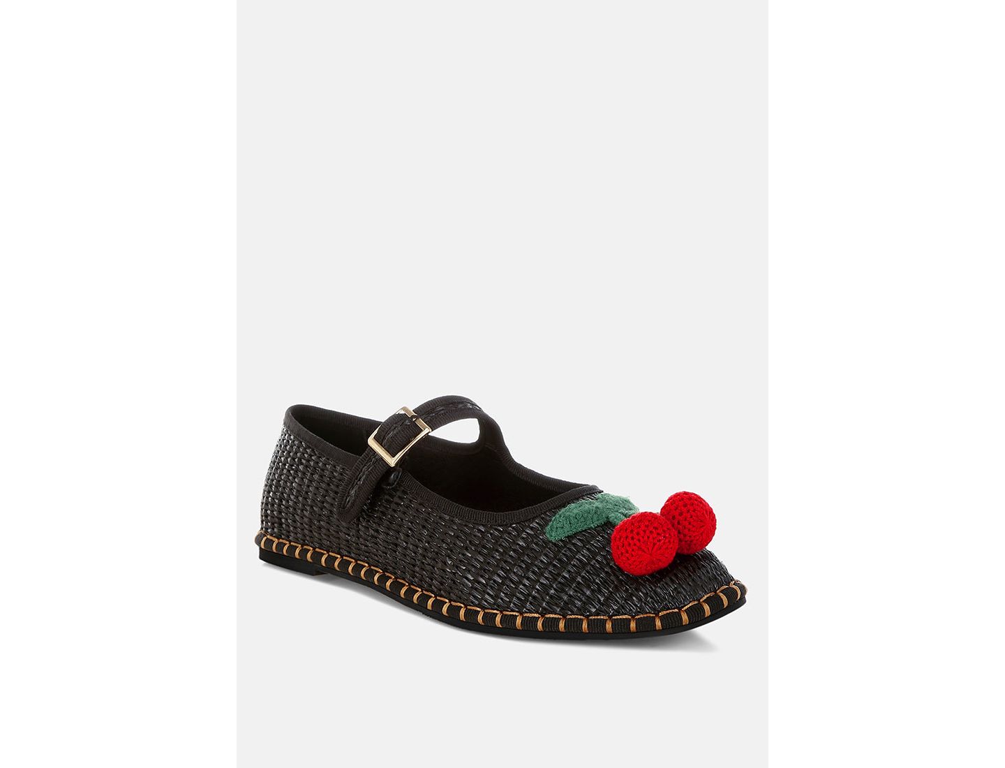 Женские балетки Rag & Co Brunch Date Cherry Accent Mary Jane Flats, цвет: Чёрный — фото 5