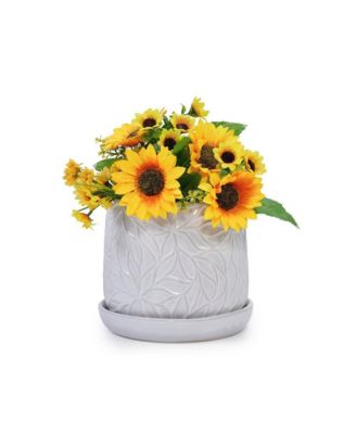 Set of 2 Modern Ceramic Planter Pots