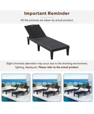 2-Piece Outdoor Chaise Lounge Chair Set - Dark Brown