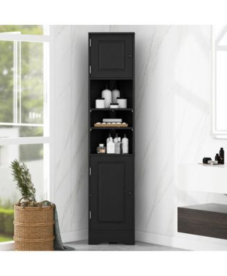 Corner Cabinet Tall Bathroom Storage