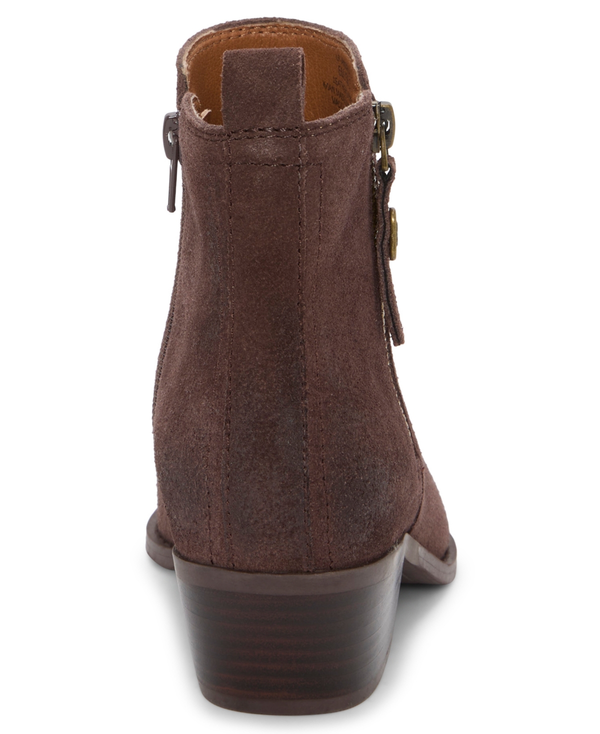 Lucky Brand Women's Ailein Pointed Toe Zipper Ankle Booties In Brown