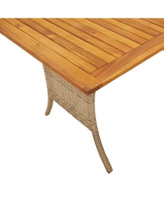 Garden Sofa Beige PE rattan 3-Seater Removable Covers