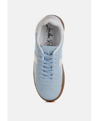 Womens Knockout Faux Leather Lace-Up Sneakers
