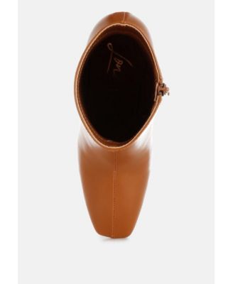 Womens Bruna Square Toe Ankle Boots